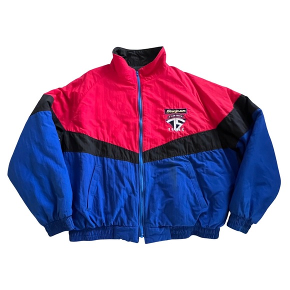 Vintage Snap On Tools 75th Anniversary Jacket Swingster XXL Coat Colorblock Warm